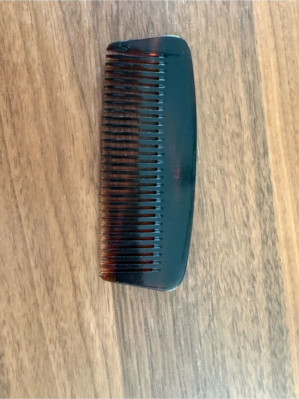 Fendi Black and Brown Tortoiseshell Pocket Comb